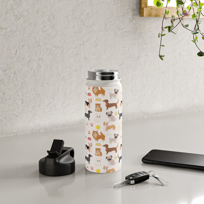 Cute Dog Pattern Water Bottle Gallery Image 4