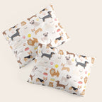 Cute Dog Pattern Pillow Sham Gallery Image 3