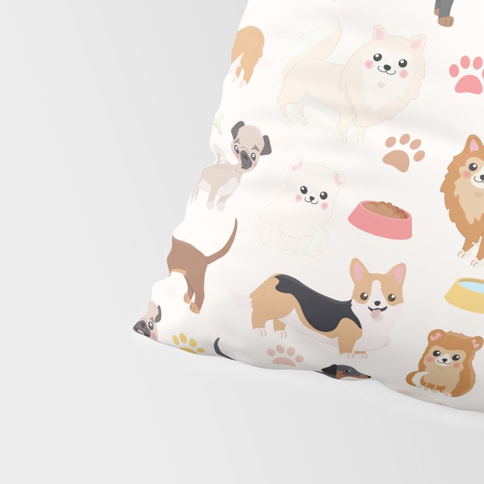 Cute Dog Pattern Pillow Sham Gallery Image 4