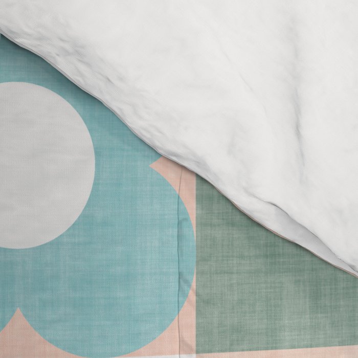 Retro Rainbow floral check pattern Comforter Gallery Image 4