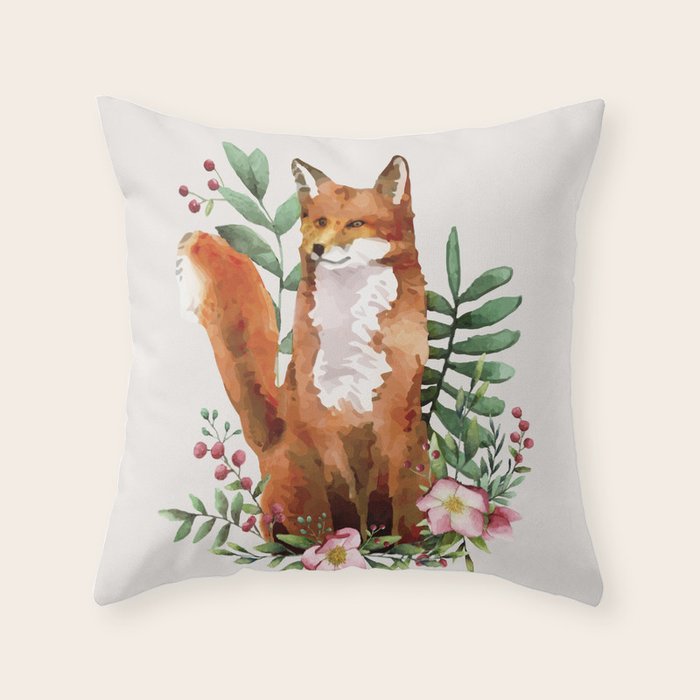 Autumn Fox II Throw Pillow Gallery Image 6