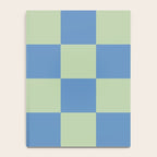 Blue and Light Green Checkerboard Pattern Notebook Gallery Image 4
