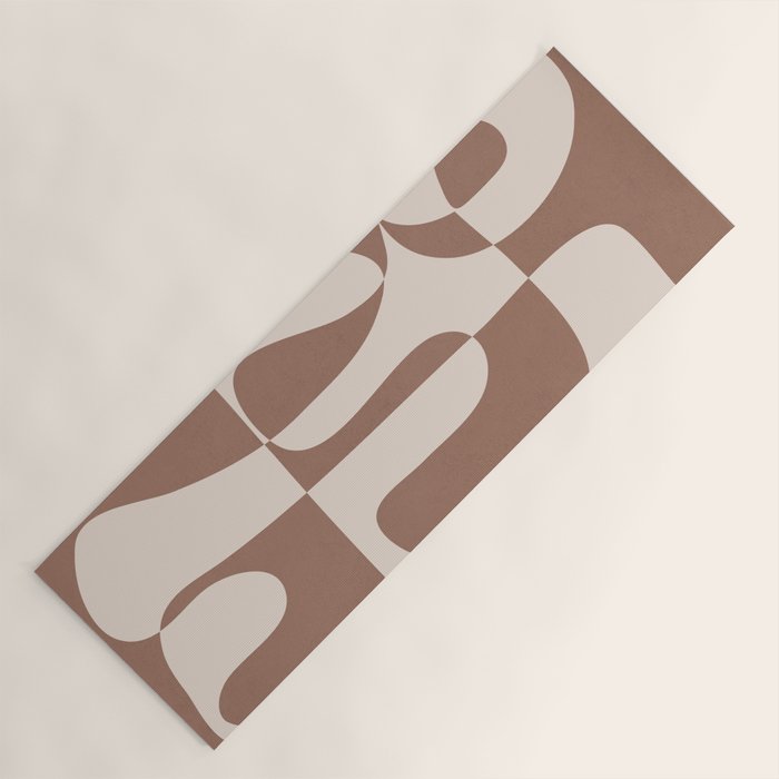 Mocha Modern Abstract 1 Yoga Mat Gallery Image 1