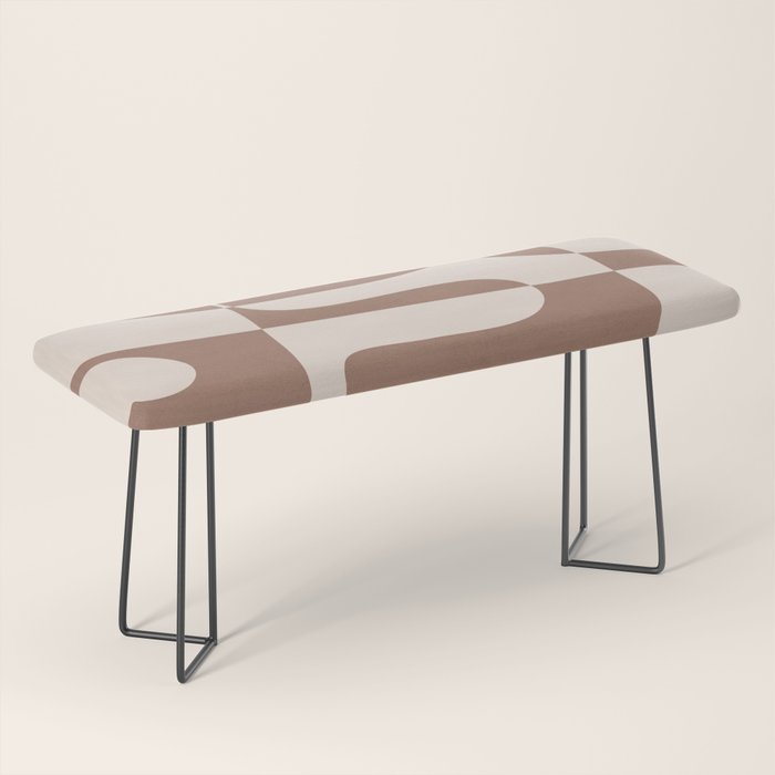 Mocha Modern Abstract 1 Bench Gallery Image 1