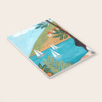 Travel poster woman in Mediterranean coast Notebook Gallery Image 3