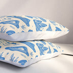 Abstract blue nature landscape doodle pattern Pillow Sham Gallery Image 3