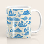 Abstract blue nature landscape doodle pattern Coffee Mug Gallery Image 1