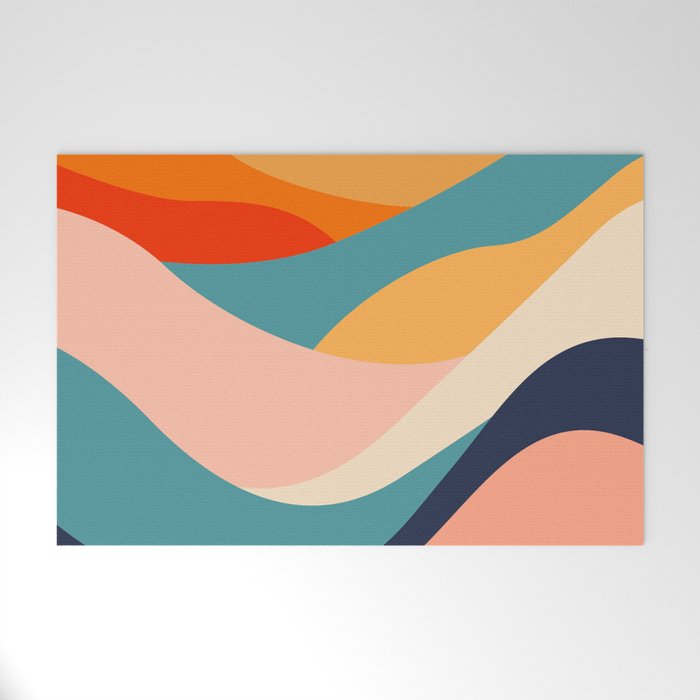 Colorful nature mountain landscape art Welcome Mat Gallery Image 1
