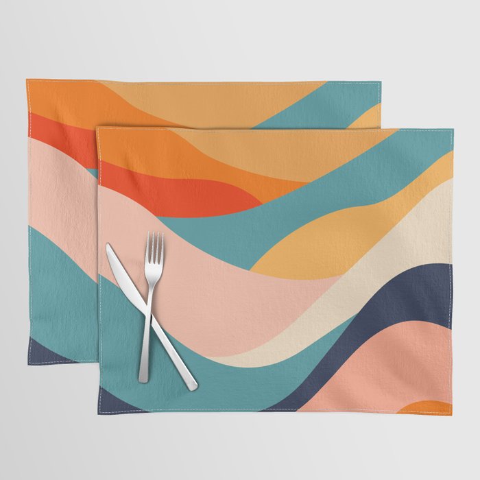 Colorful nature mountain landscape art Placemat Gallery Image 1