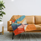 Colorful nature mountain landscape art Throw Blanket Gallery Image 1