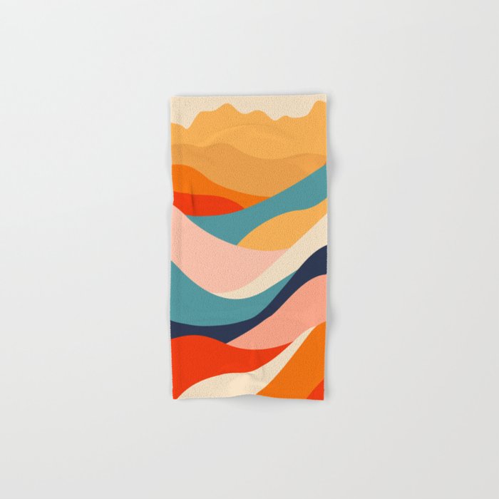 Colorful nature mountain landscape art Bath Towel Gallery Image 1