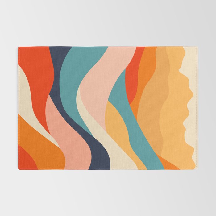Colorful nature mountain landscape art Rug Gallery Image 2