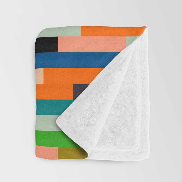mid century stripes geometry retro Throw Blanket Gallery Image 3