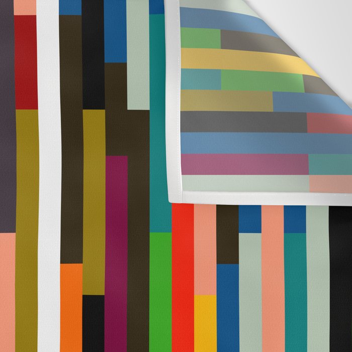 mid century stripes geometry retro Wall Tapestry Gallery Image 3