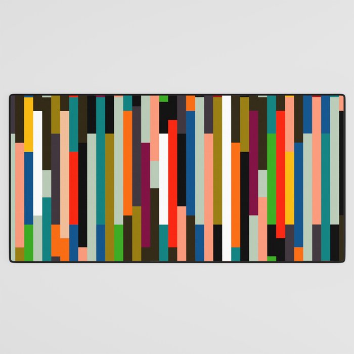 mid century stripes geometry retro Desk Mat Gallery Image 3