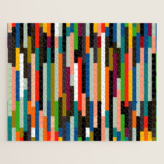 mid century stripes geometry retro Jigsaw Puzzle Gallery Image 1