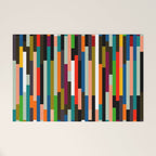mid century stripes geometry retro Welcome Mat Gallery Image 1