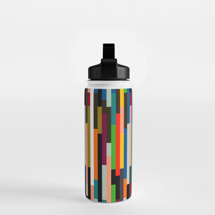 mid century stripes geometry retro Water Bottle Gallery Image 2