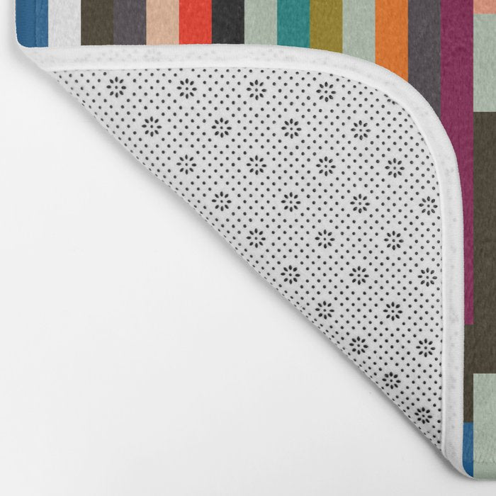 mid century stripes geometry retro Bath Mat Gallery Image 2