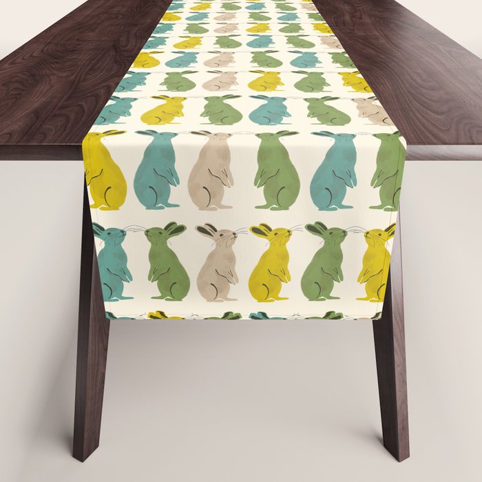 Rows Of Rabbits Table Runner Gallery Image 1