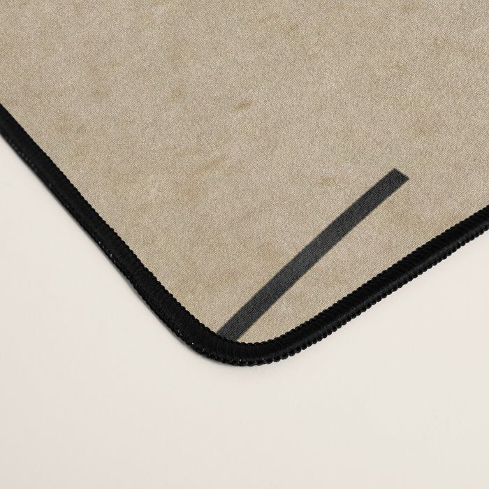 Abstract Line Art Nude Beige Desk Mat Gallery Image 4