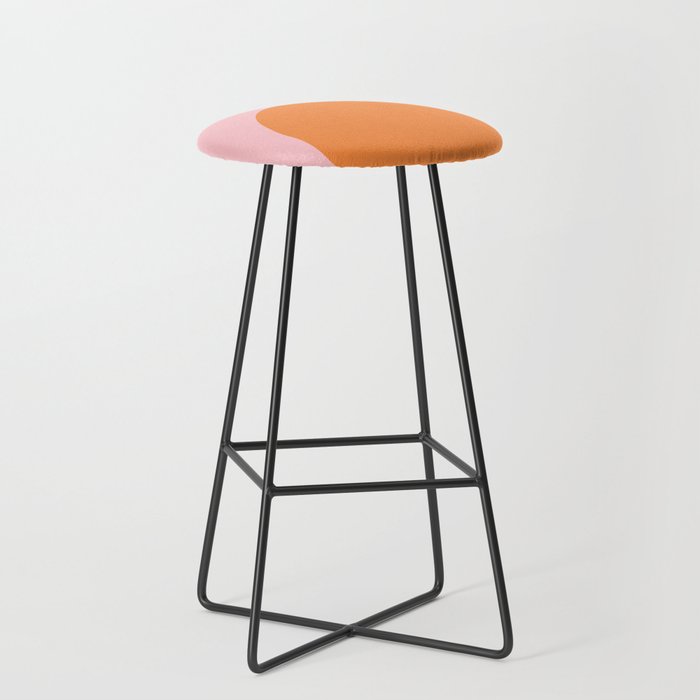 Minimal Modern Archway Color Block in Orange and Pink Stool Gallery Image 1