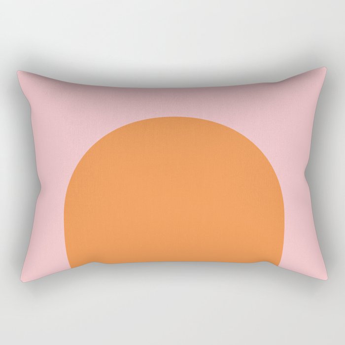 Minimal Modern Archway Color Block in Orange and Pink Rectangular Pillow Gallery Image 2