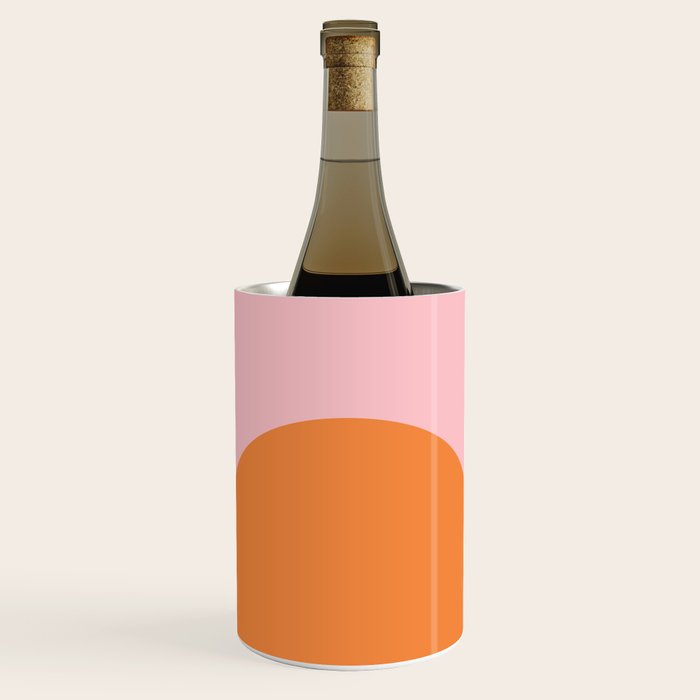 Minimal Modern Archway Color Block in Orange and Pink Wine Chiller Gallery Image 1
