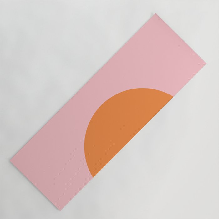 Minimal Modern Archway Color Block in Orange and Pink Yoga Mat Gallery Image 1