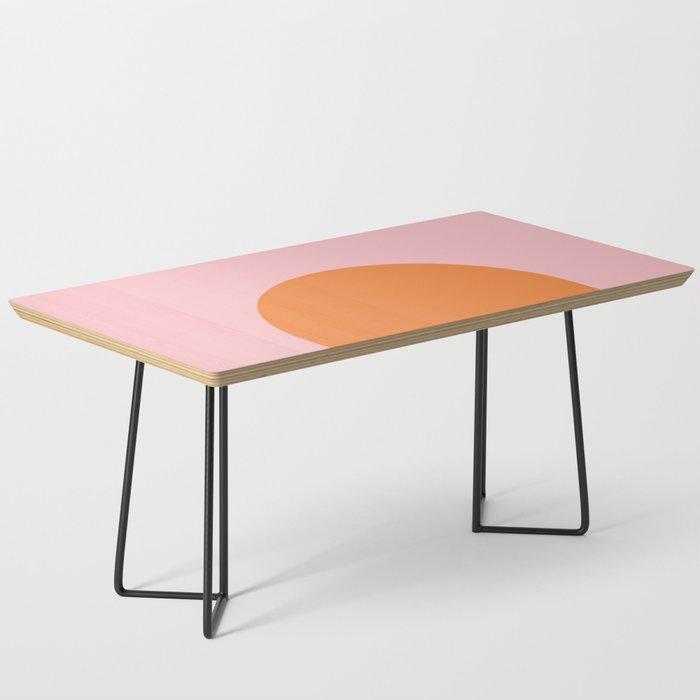 Minimal Modern Archway Color Block in Orange and Pink Coffee Table Gallery Image 1