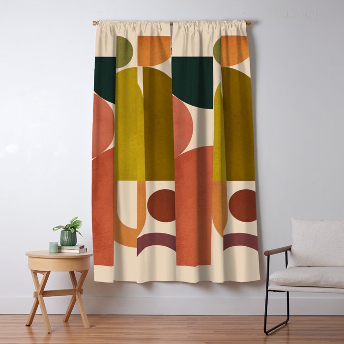 Geometric Shapes 244 Window Curtain Gallery Image 5