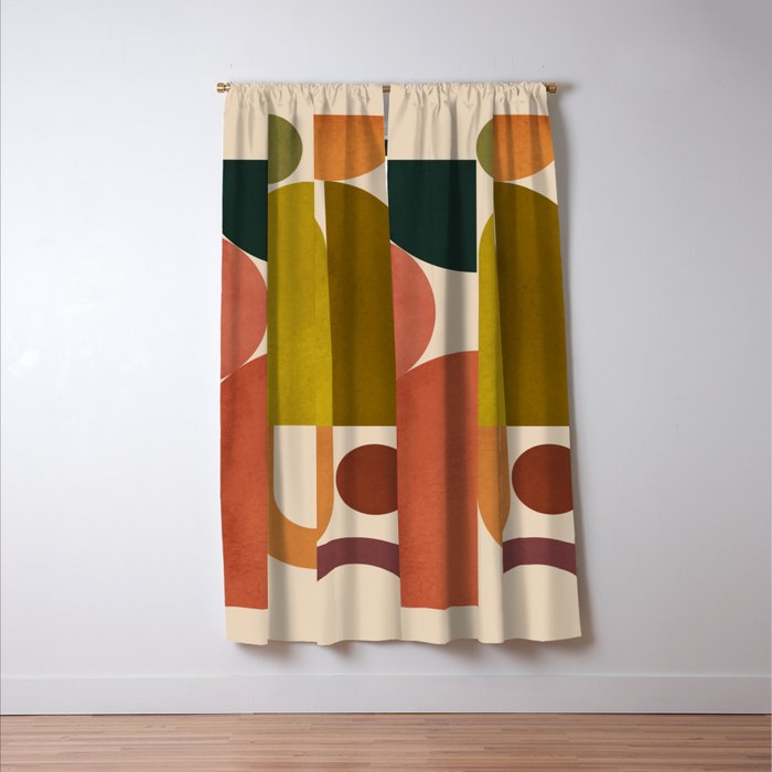 Geometric Shapes 244 Window Curtain Gallery Image 3
