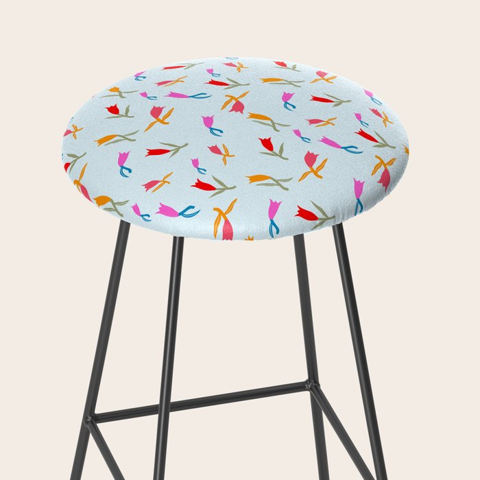 Wild Grace - Abstract Floral Coordinate Pattern Stool Gallery Image 2