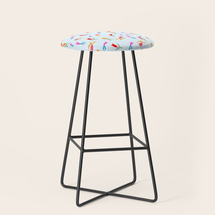 Wild Grace - Abstract Floral Coordinate Pattern Stool Gallery Image 1