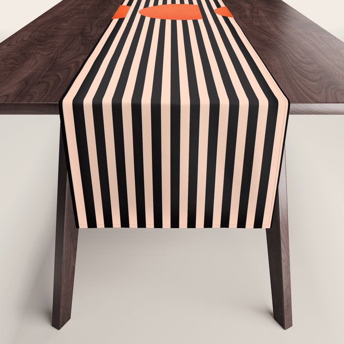 Abstraction_SUNSET_LINE_ART_Minimalism_001 Table Runner Gallery Image 1