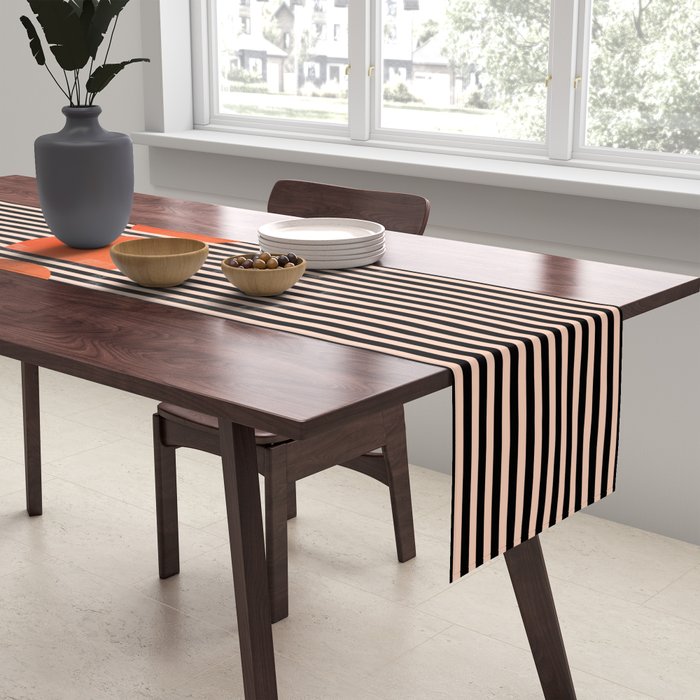 Abstraction_SUNSET_LINE_ART_Minimalism_001 Table Runner Gallery Image 2