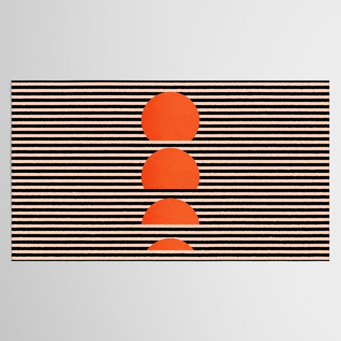 Abstraction_SUNSET_LINE_ART_Minimalism_001 Tablecloth Gallery Image 2