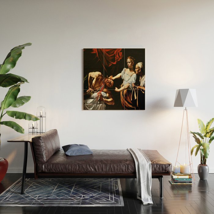 Caravaggio - Judith Beheading Holofernes Wood Wall Art Gallery Image 2