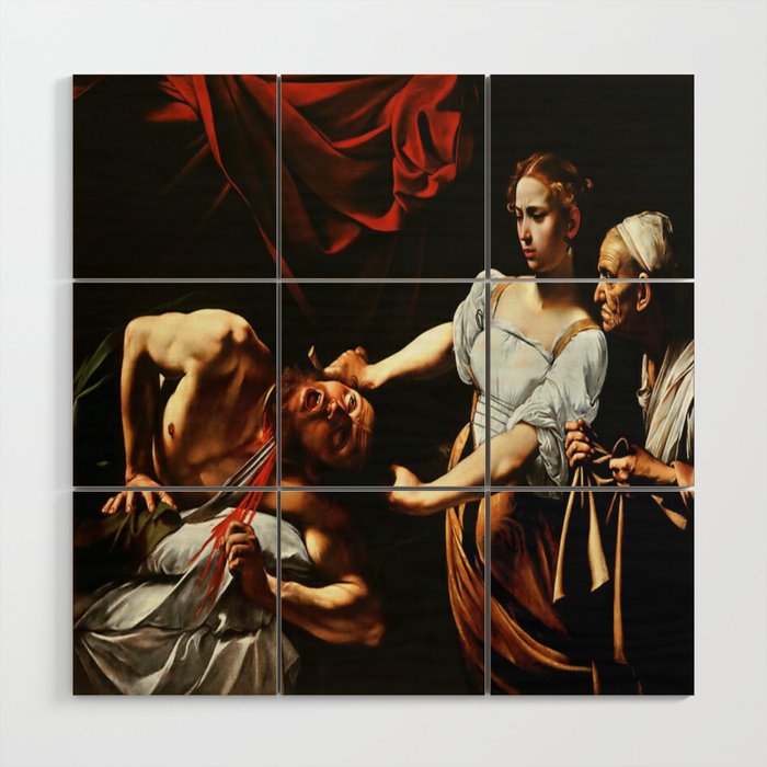 Caravaggio - Judith Beheading Holofernes Wood Wall Art Gallery Image 1