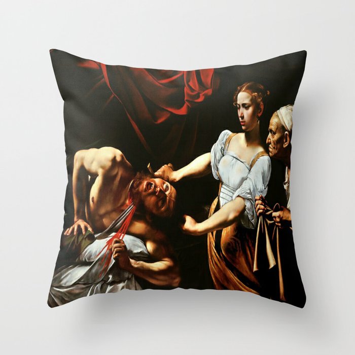 Caravaggio - Judith Beheading Holofernes Throw Pillow Gallery Image 6