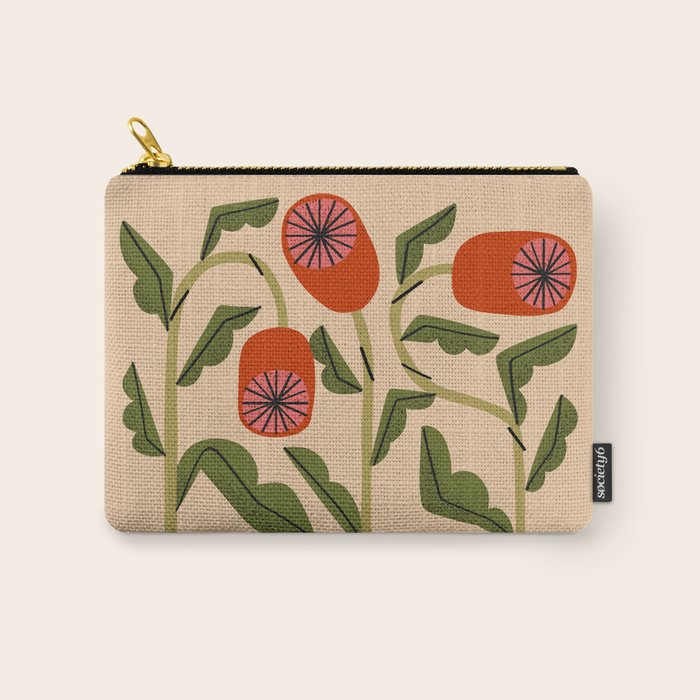 Three Flowers Carry All Pouch Gallery Image 1