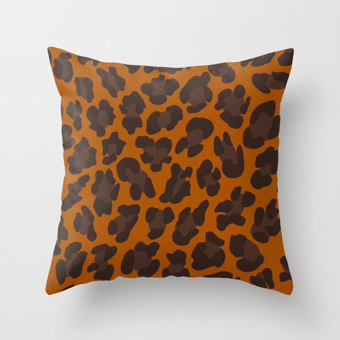 Classic Leopard Print Pattern Throw Pillow Gallery Image 1