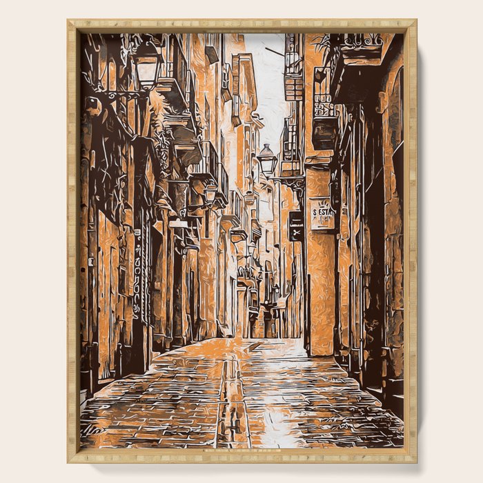 Barcelona, Gothic Quarter Serving Tray Gallery Image 1