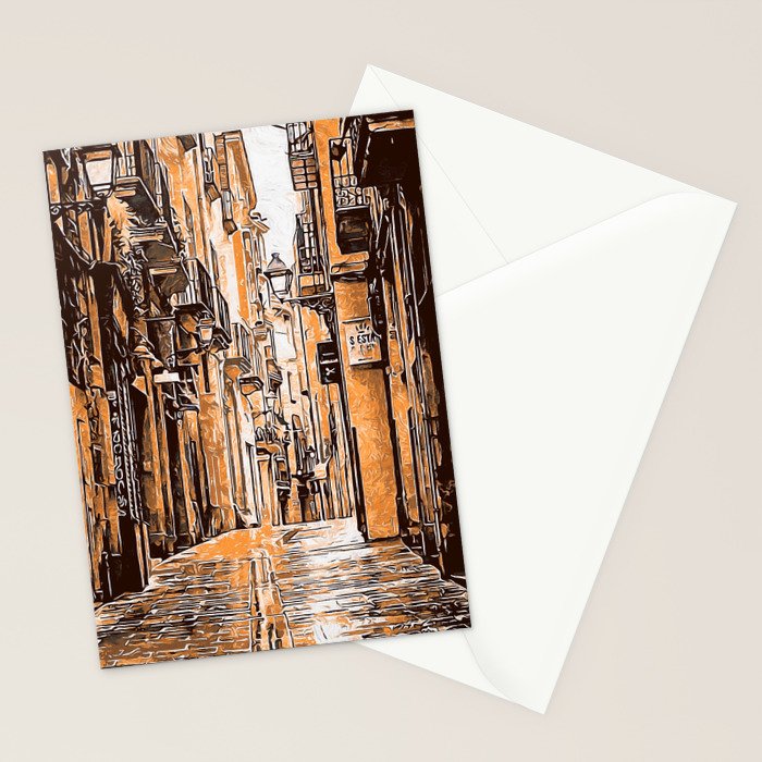 Barcelona, Gothic Quarter Stationery Card Gallery Image 2
