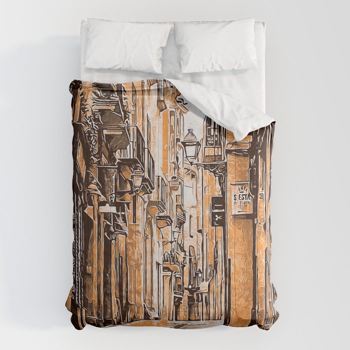 Barcelona, Gothic Quarter Comforter Gallery Image 6