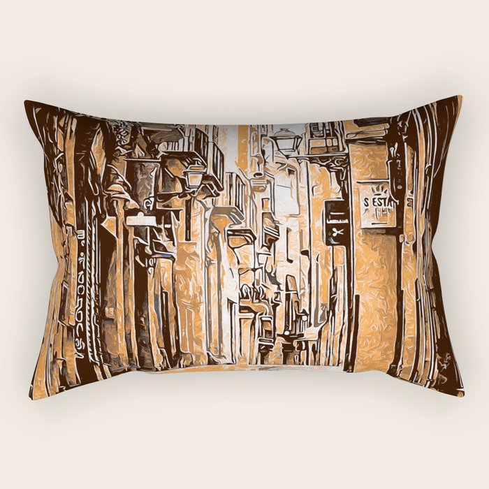 Barcelona, Gothic Quarter Rectangular Pillow Gallery Image 2