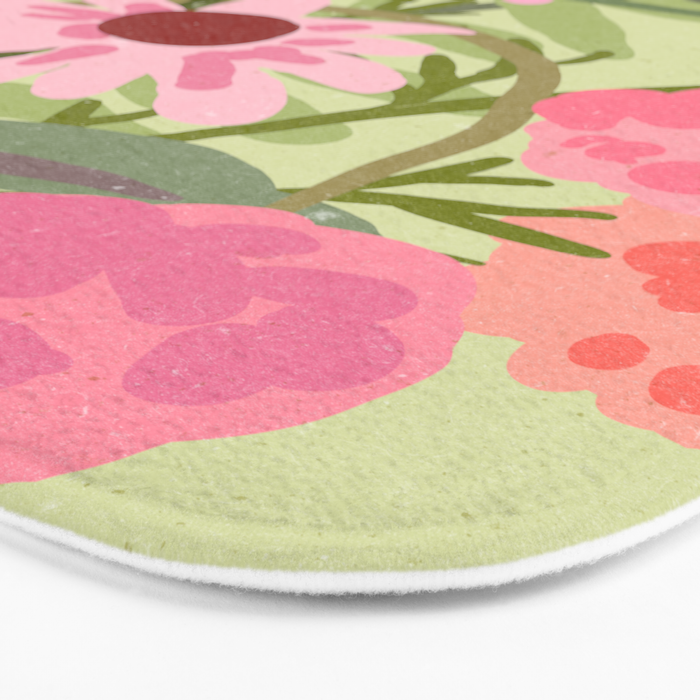 Madrid Flower Market cottagecore illustration Bath Mat Gallery Image 3