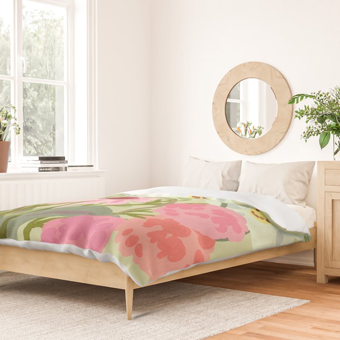 Madrid Flower Market cottagecore illustration Duvet Cover Gallery Image 2