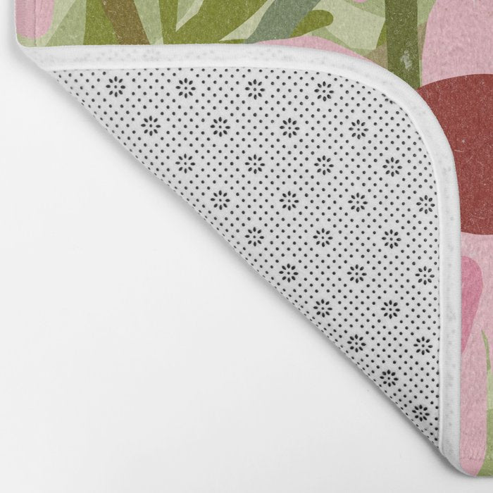 Madrid Flower Market cottagecore illustration Bath Mat Gallery Image 2