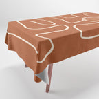 Abstract line art 15 Terracotta Tablecloth Gallery Image 1